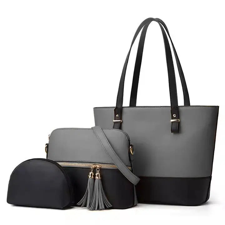 Bella Bag Set Of 3 (Grey) Shop N' Style.
