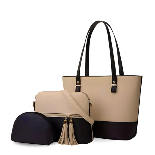 Bella Bag Set Of 3 (Beige) Shop N' Style.